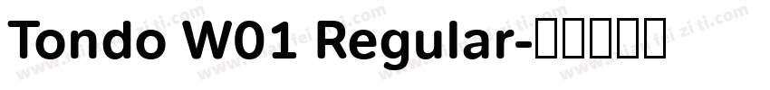 Tondo W01 Regular字体转换